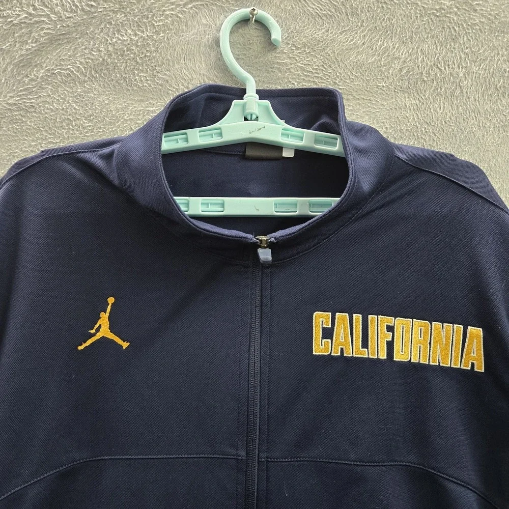 California Golden Bear Men Track Jacket 3XL Navy Jordan Logo Jumpman DRI-FIT